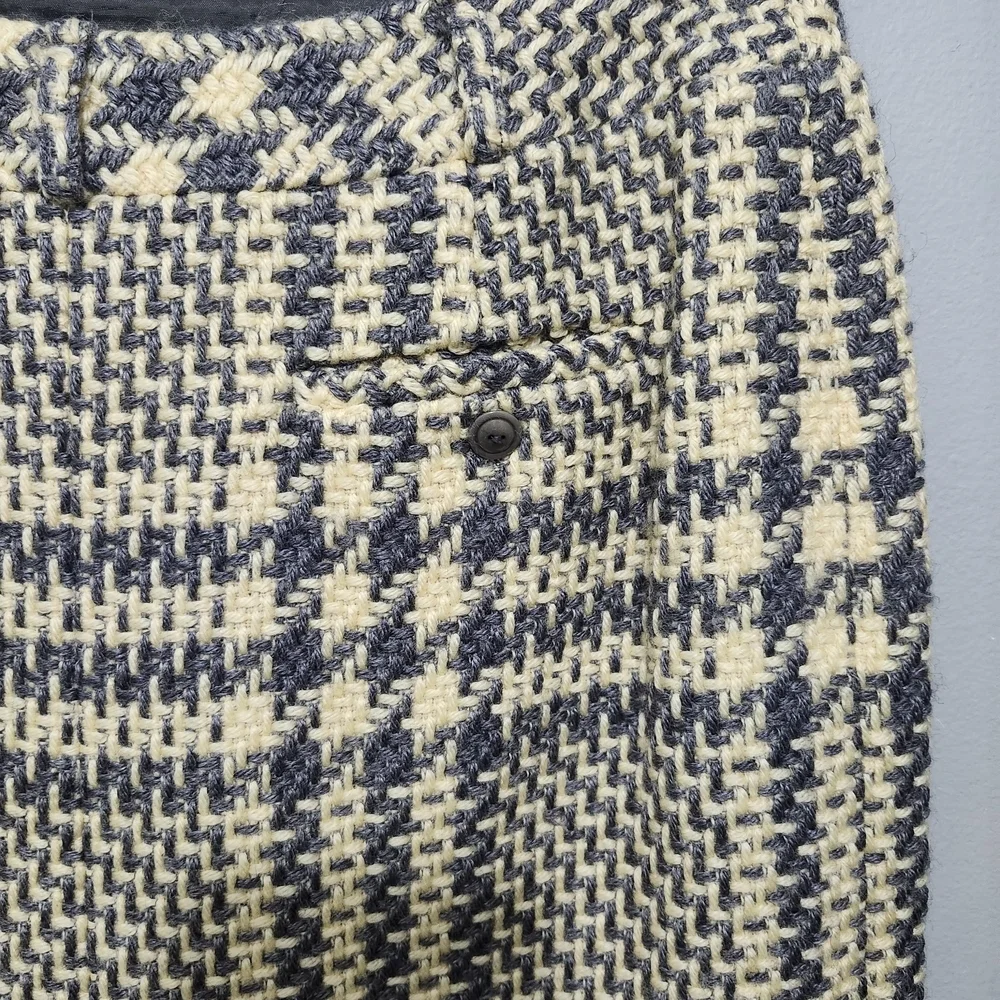 Carlisle Vintage Plaid Tweed Pencil Skirt in Yellow and Gray Size 4 Wool Blend